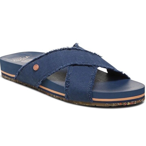 Vionic | Shoes | Vionic Panama Navy Criss Cross Slide Sandal Womens 8 ...